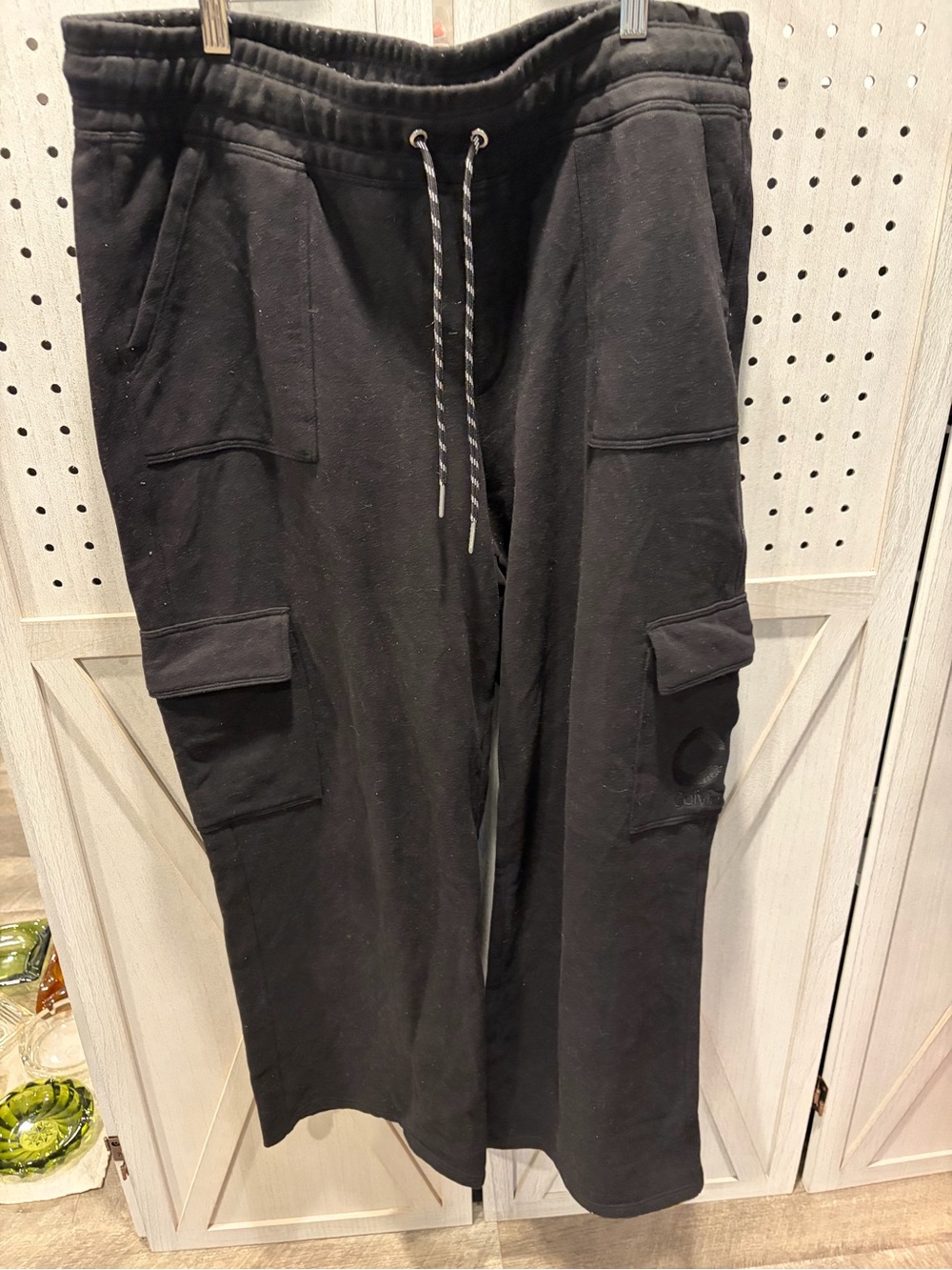 Women’s Black Cargo Sweatpants -Calvin Klein